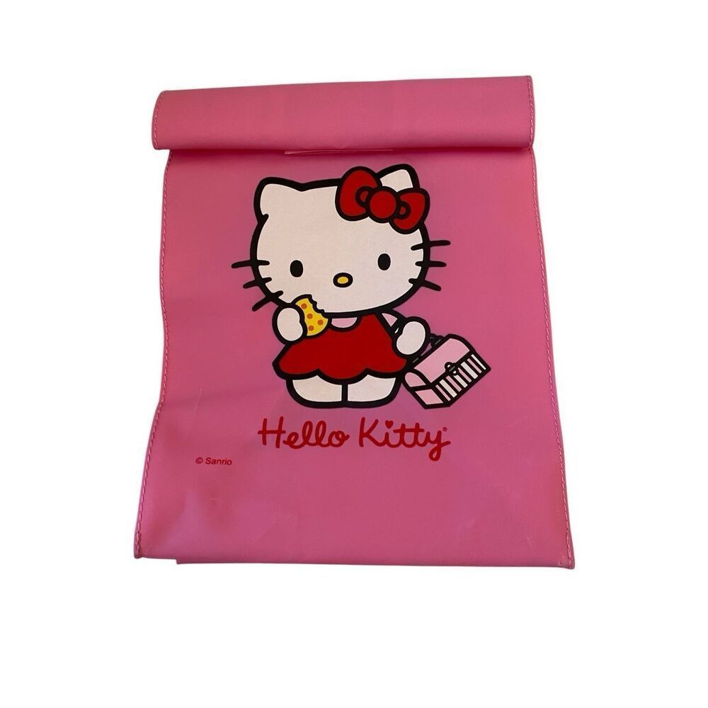 Nwot Sanrio Hello Kitty Lunch Bag Travel School Girls Kawaii Cute Pink Cartoon